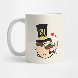Doopy the Pug Puppy - New Year's Eve Mug
